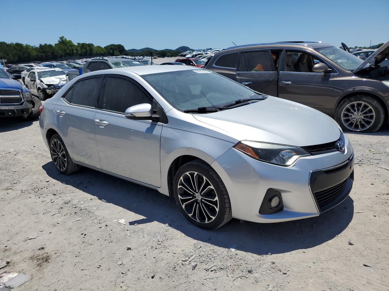 2014 Toyota Corolla VIN 5YFBURHE8EP145981 Copart auction photo, side / mechanical damage thumbnail 4