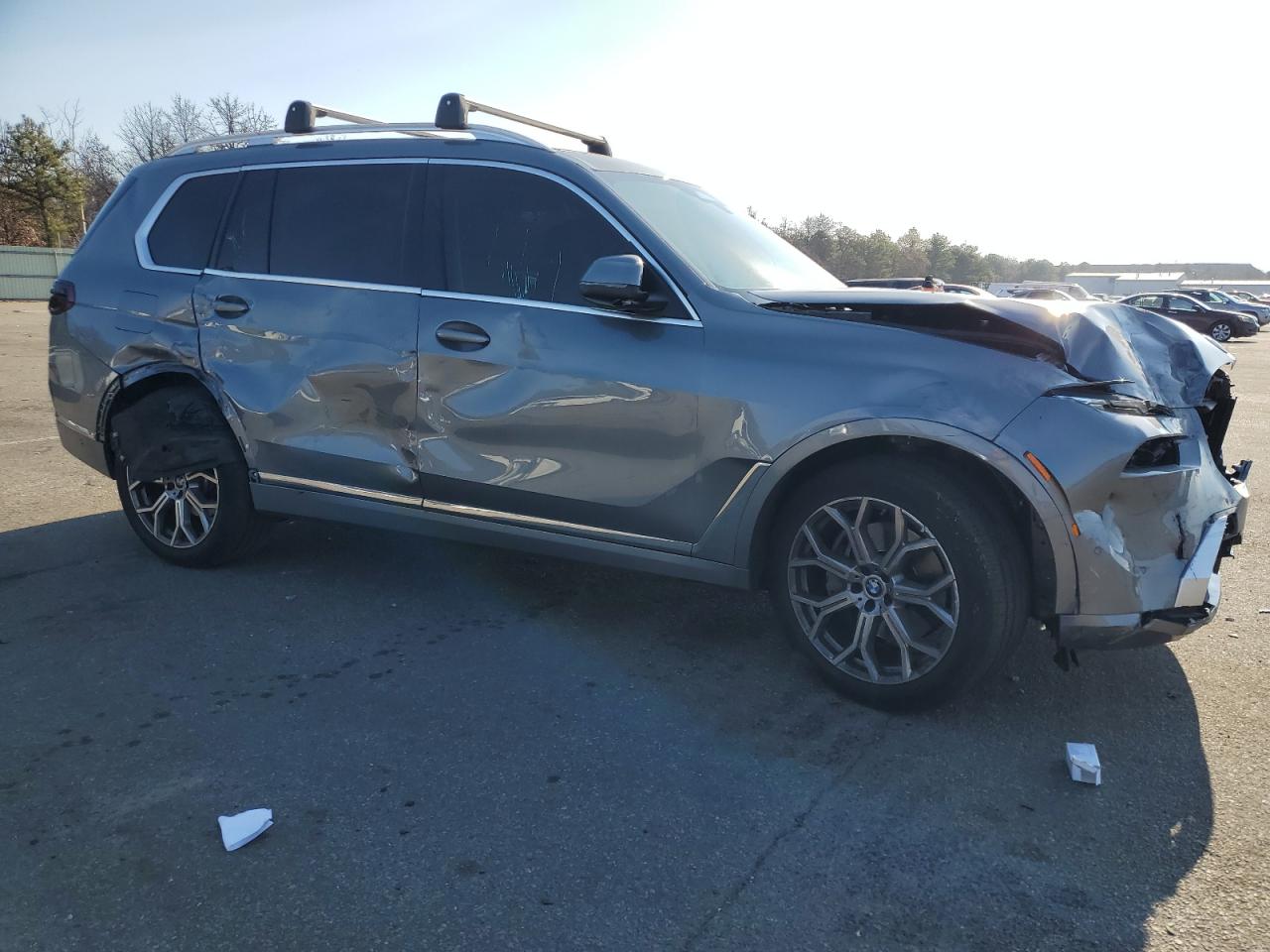 2023 BMW X7 VIN 5UX23EM09P9P75280 Copart auction photo, front end / side damage thumbnail 4