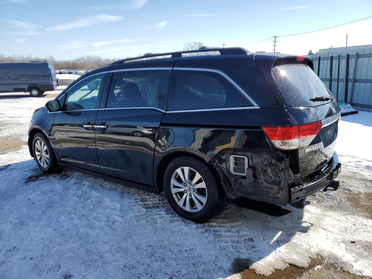 2014 Honda Odyssey VIN 5FNRL5H65EB107557 Copart auction photo, front end / rear end damage thumbnail 2
