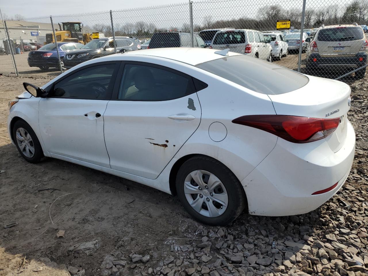 2016 Hyundai Elantra VIN 5NPDH4AE4GH711337 Copart auction photo, vandalism damage thumbnail 2
