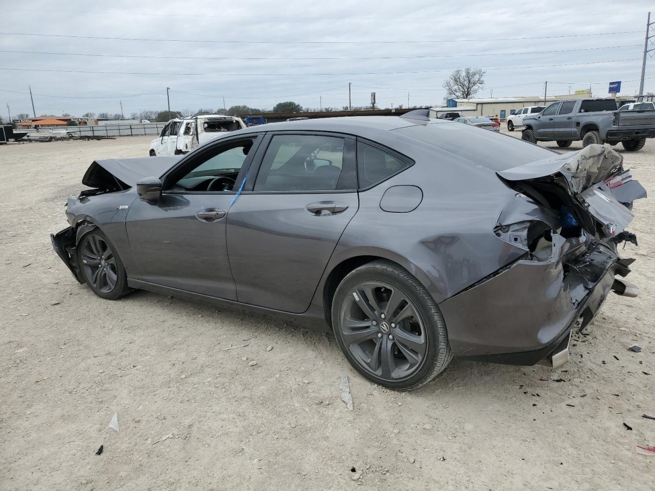 2023 Acura TLX VIN 19UUB5F54PA001069 Copart auction photo, all over damage thumbnail 2