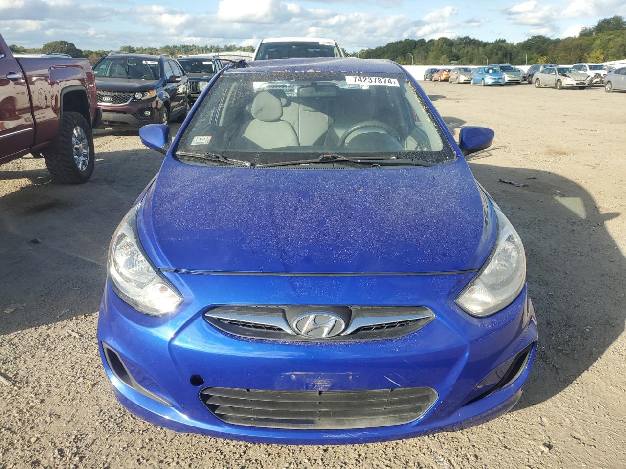 2013 Hyundai Accent VIN KMHCT4AE9DU387969 Copart auction photo, top/roof / minor dent/scratches damage thumbnail 5