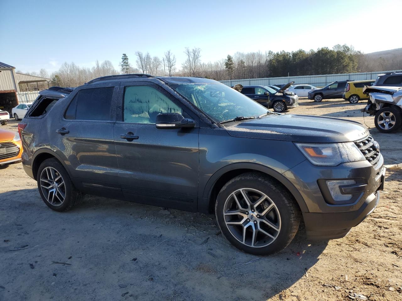 2017 Ford Explorer VIN 1FM5K8GT3HGC59076 Copart auction photo, top/roof damage thumbnail 4