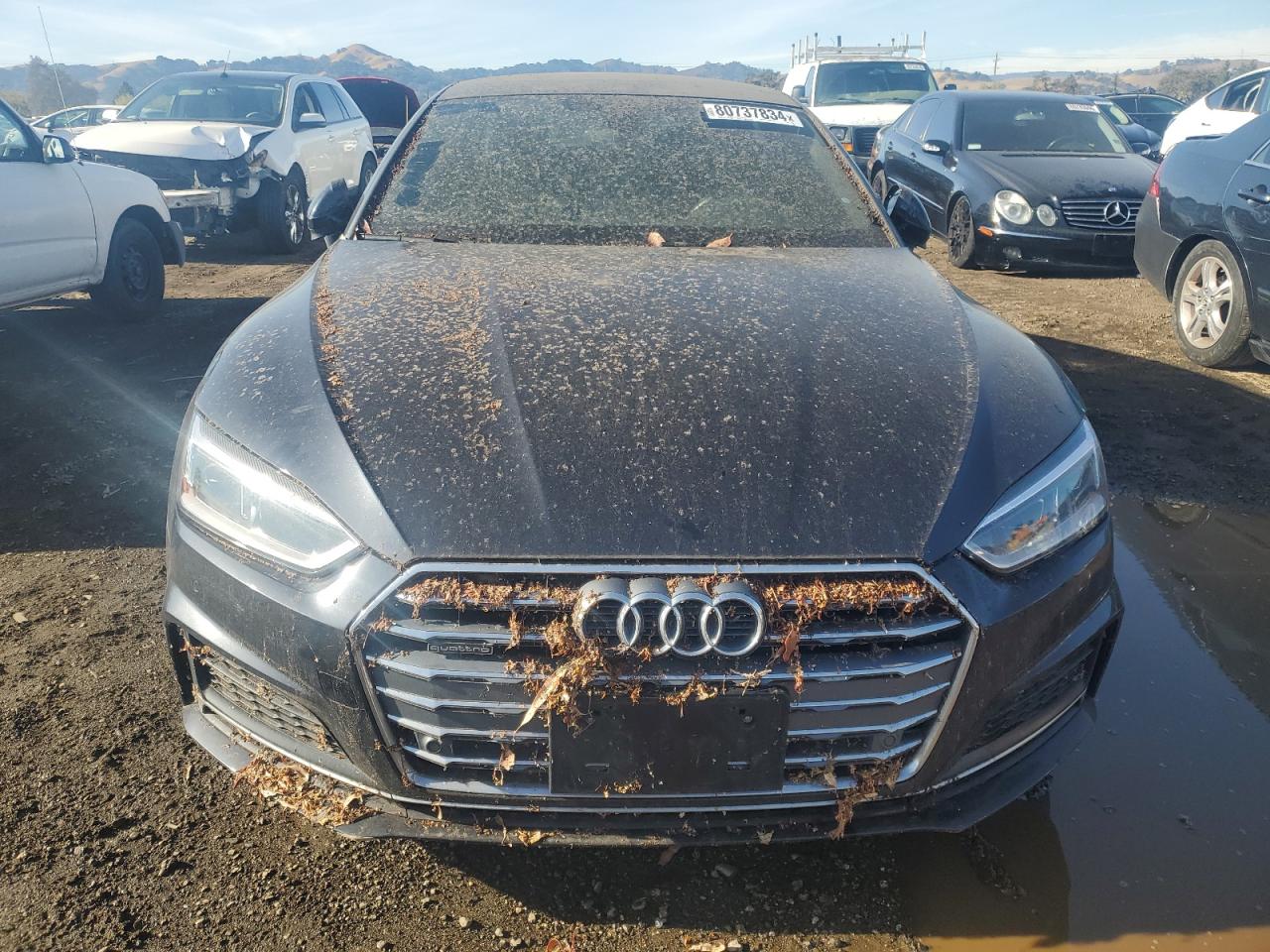 2018 Audi A5 VIN WAUENCF50JA076709 Copart auction photo, vandalism damage thumbnail 5