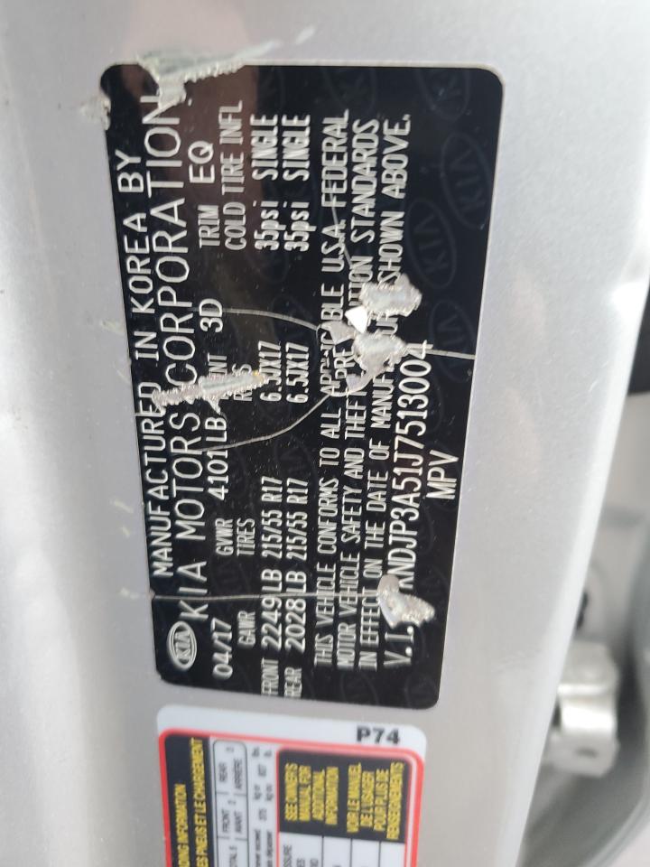 2018 KIA Soul VIN KNDJP3A51J7513004 Copart auction photo, front end / minor dent/scratches damage thumbnail 12
