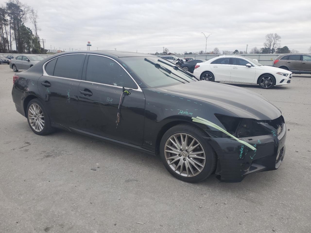 2014 Lexus GS VIN JTHCE1BL5E5022337 Copart auction photo, front end / side damage thumbnail 4