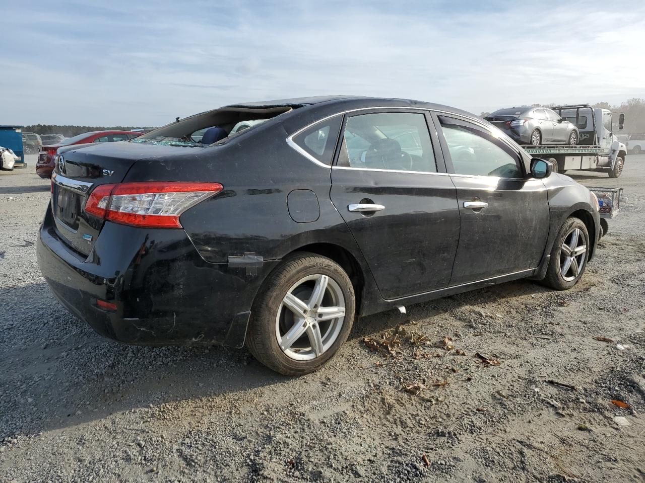 2014 Nissan Sentra VIN 3N1AB7AP5EL653519 Copart auction photo, top/roof / rear end damage thumbnail 3