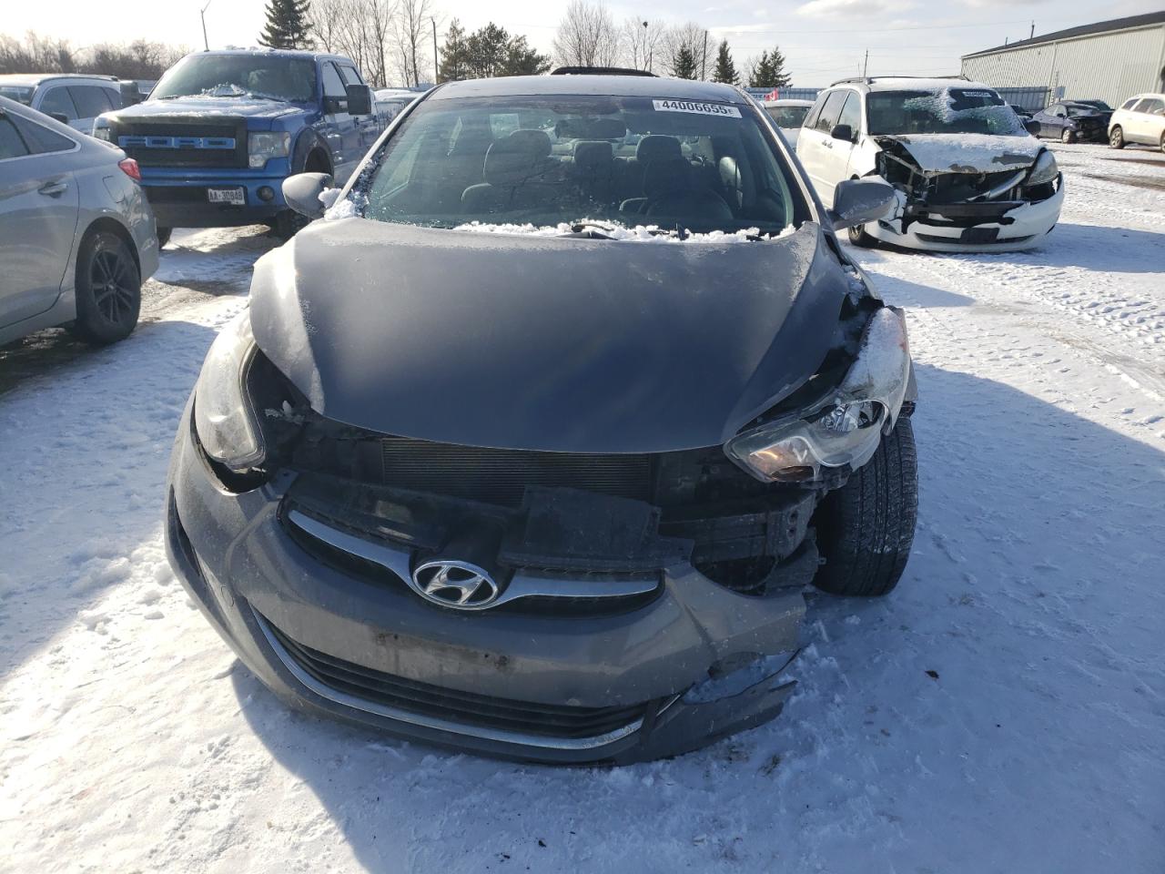 2012 Hyundai Elantra VIN 5NPDH4AE5CH062206 Copart auction photo, front end / side damage thumbnail 5