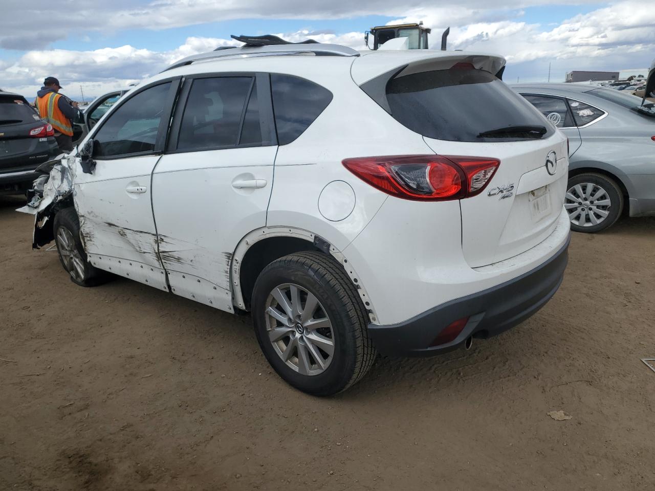 2015 Mazda CX-5 VIN JM3KE4CYXF0530933 Copart auction photo, undercarriage / front end damage thumbnail 2
