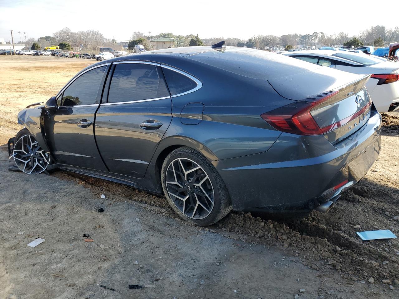 2023 Hyundai Sonata VIN KMHL14JC4PA254143 Copart auction photo, front end / side damage thumbnail 2