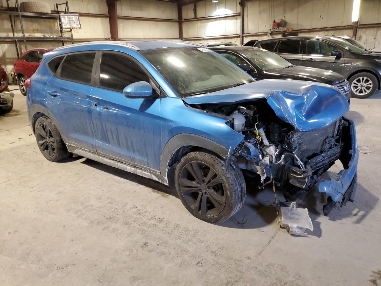 2018 Hyundai Tucson VIN KM8J33A43JU699306 Copart auction photo, front end / mechanical damage thumbnail 4