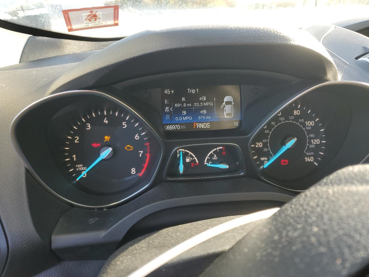 2017 Ford Escape VIN 1FMCU0GDXHUD48186 Copart auction photo, front end damage thumbnail 9