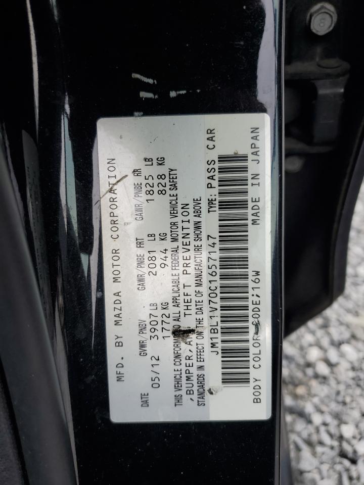 2012 Mazda 3 VIN JM1BL1V70C1657147 Copart auction photo, rear end damage thumbnail 12
