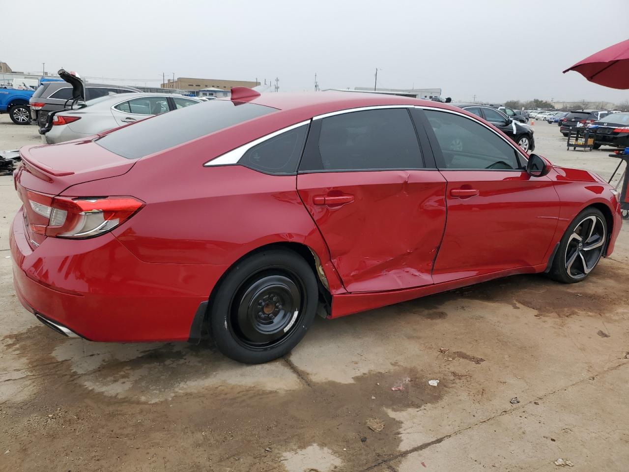 2019 Honda Accord VIN 1HGCV1F35KA152148 Copart auction photo, side damage thumbnail 3