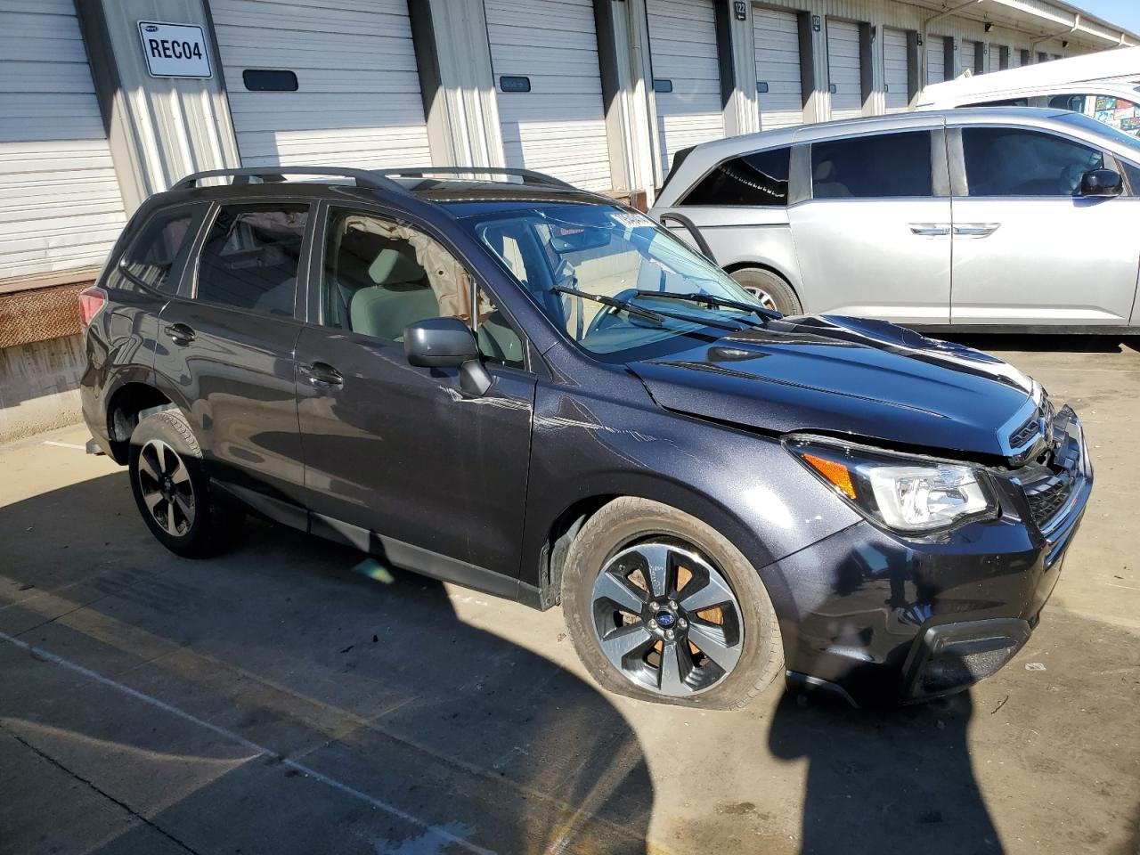 2017 Subaru Forester VIN JF2SJABC2HH586993 Copart auction photo, front end / side damage thumbnail 4
