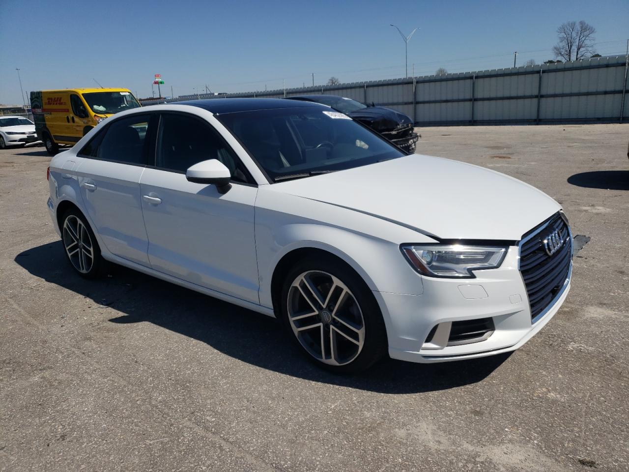 2017 Audi A3 VIN WAUAUGFFXH1052722 Copart auction photo, front end / undercarriage damage thumbnail 4