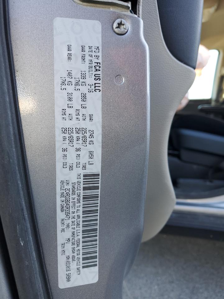 2016 Dodge Caravan VIN 2C4RDGBG4GR335471 Copart auction photo, front end / minor dent/scratches damage thumbnail 15