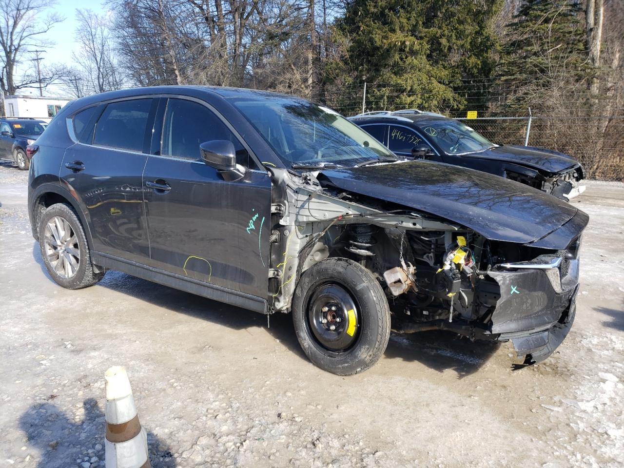 2019 Mazda CX-5 VIN JM3KFBDM9K1508360 Copart auction photo, front end / side damage thumbnail 4