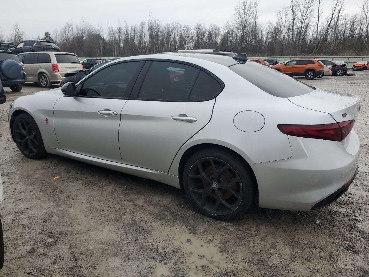 2020 Alfa Romeo Giulia VIN ZARFANAN0L7638975 Copart auction photo, vandalism damage thumbnail 2