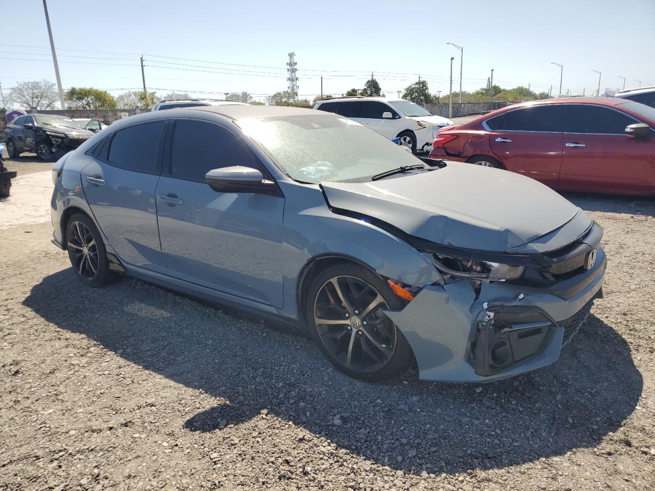 2021 Honda Civic VIN SHHFK7H42MU225644 Copart auction photo, front end damage thumbnail 4