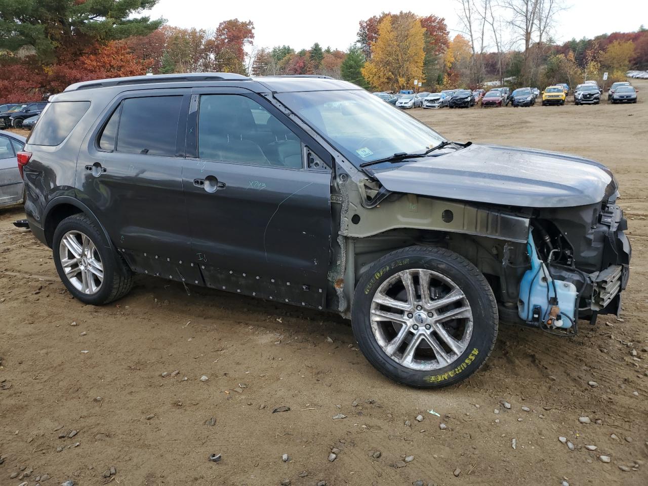 2016 Ford Explorer VIN 1FM5K8D88GGD08268 Copart auction photo, front end / side damage thumbnail 4
