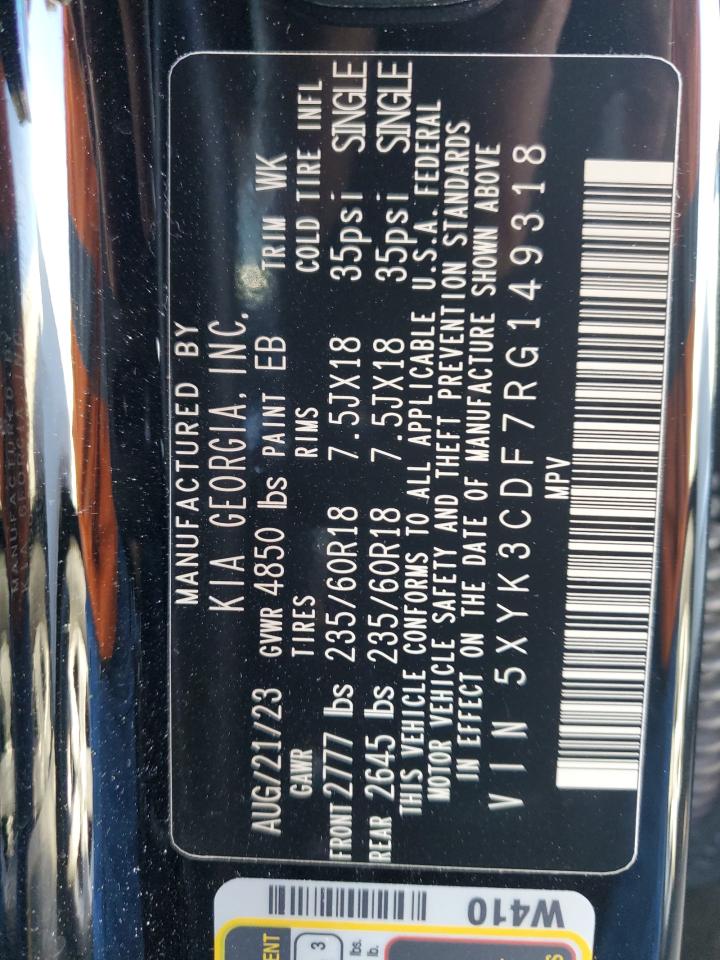 2024 KIA Sportage VIN 5XYK3CDF7RG149318 Copart auction photo, rear end / minor dent/scratches damage thumbnail 13