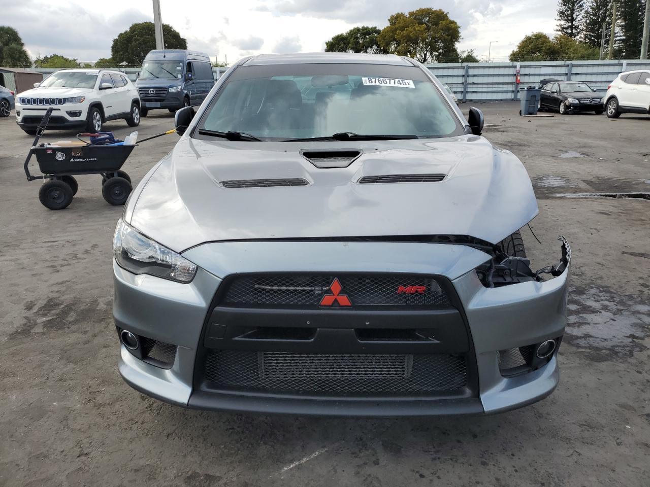 2014 Mitsubishi Lancer Evolution VIN JA32W5FVXEU007527 Copart auction photo, front end damage thumbnail 5