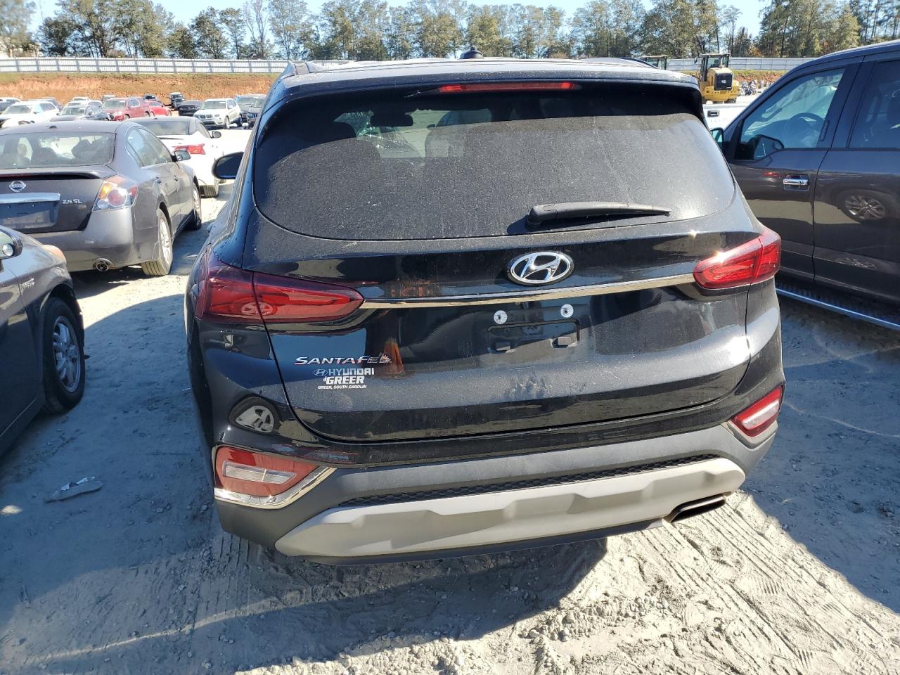 2019 Hyundai Santa Fe VIN 5NMS23AD9KH015377 Copart auction photo, top/roof damage thumbnail 6