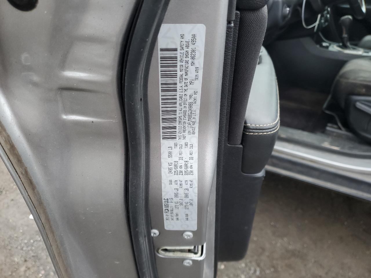 2016 Jeep Grand Cherokee VIN 1C4PJMAB8GW349093 Copart auction photo, front end damage thumbnail 14