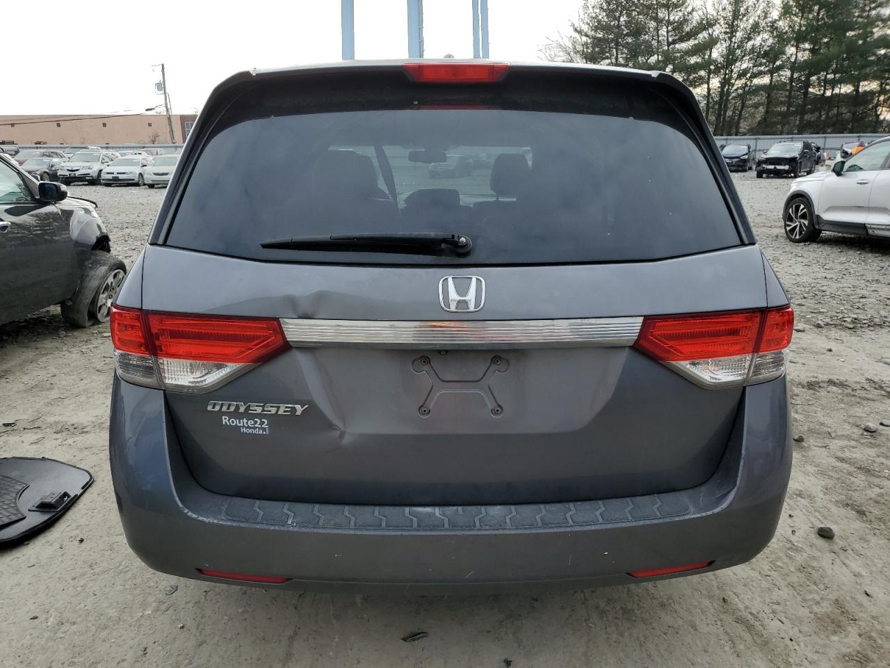 2014 Honda Odyssey VIN 5FNRL5H67EB049855 Copart auction photo, front end / minor dent/scratches damage thumbnail 6