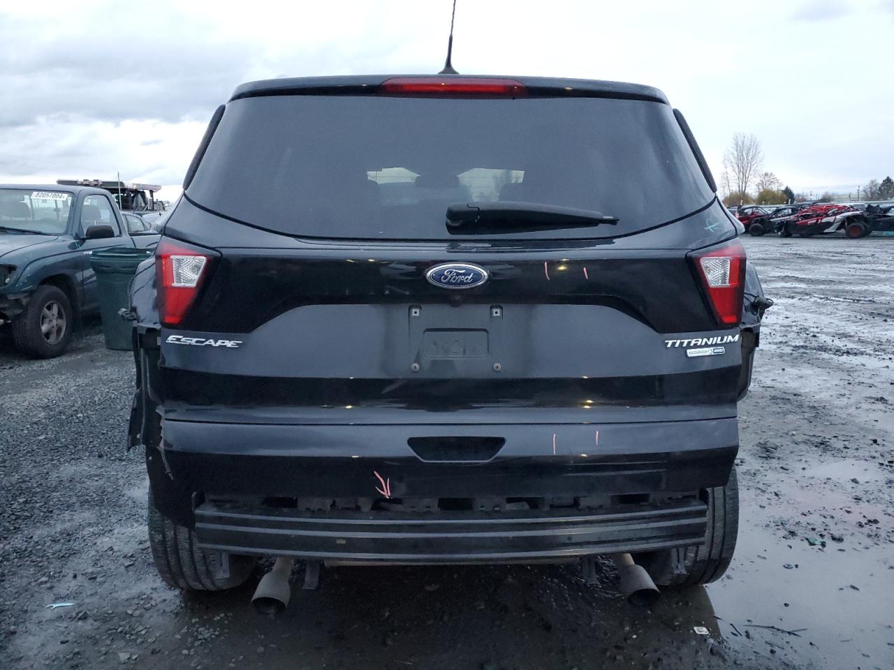 2019 Ford Escape VIN 1FMCU9J99KUC33255 Copart auction photo, rear end / side damage thumbnail 6