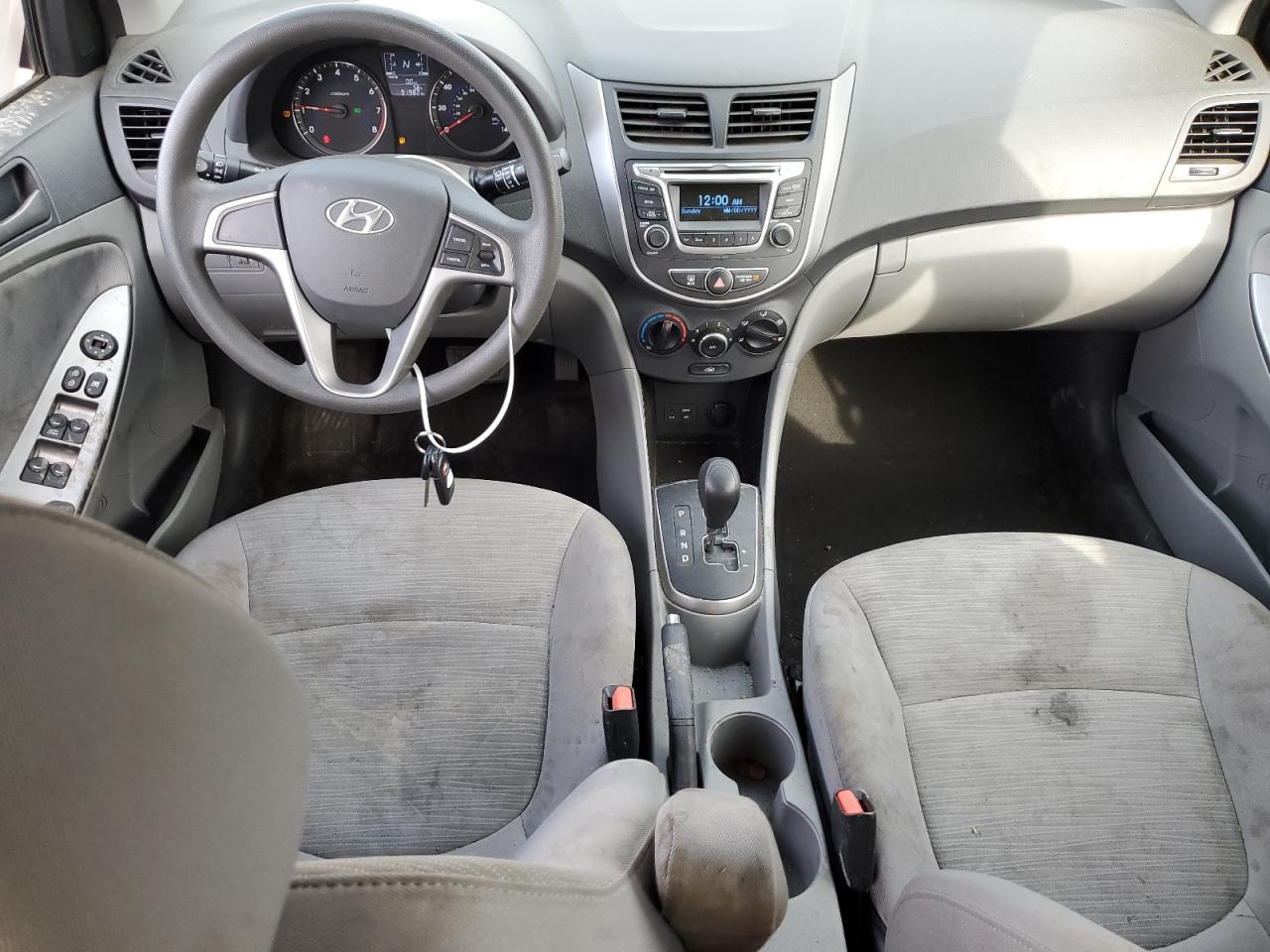 2017 Hyundai Accent VIN KMHCT5AE1HU326241 Copart auction photo, vandalism damage thumbnail 8