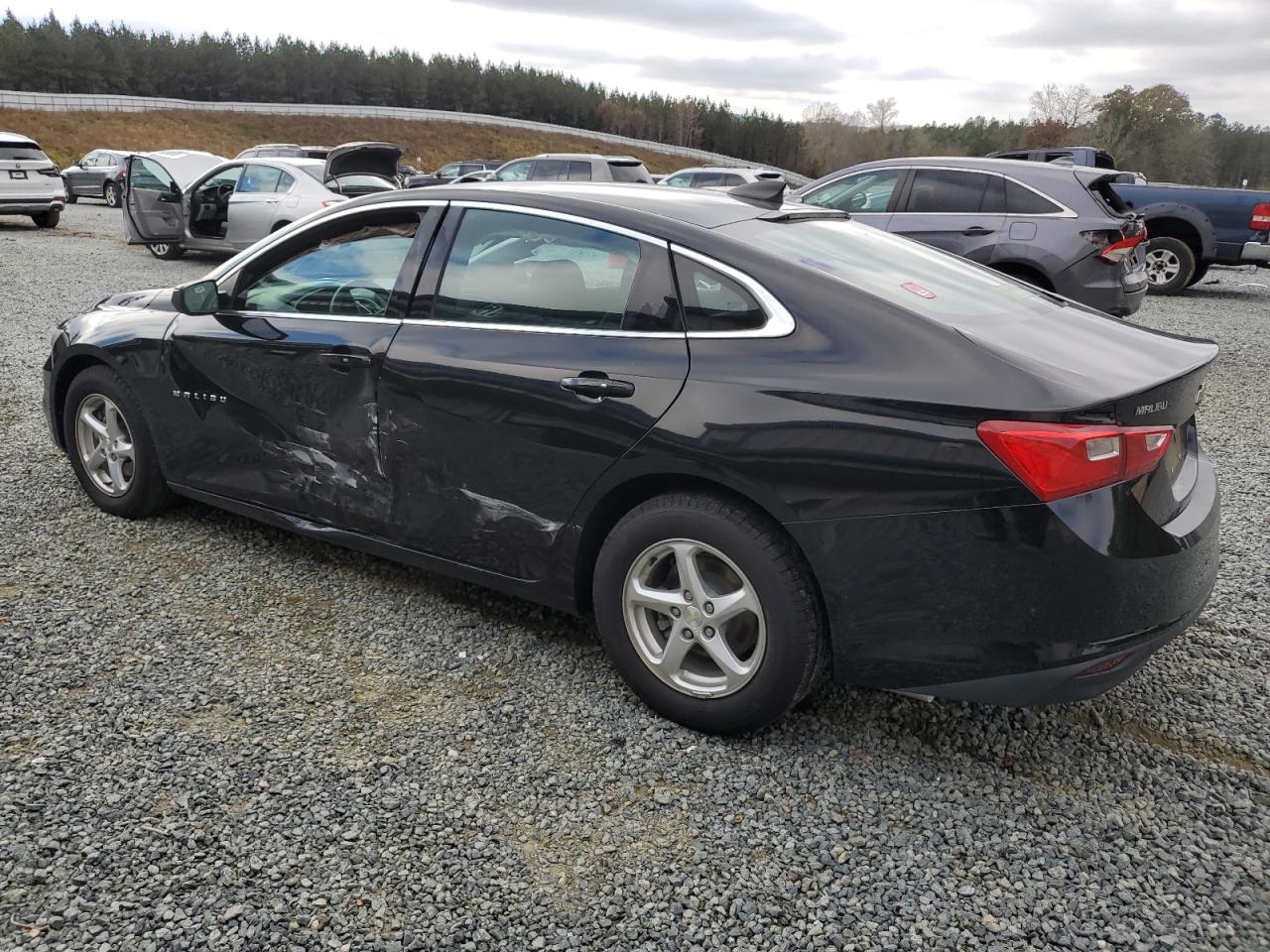 2018 Chevrolet Malibu VIN 1G1ZB5ST6JF202385 Copart auction photo, side damage thumbnail 2