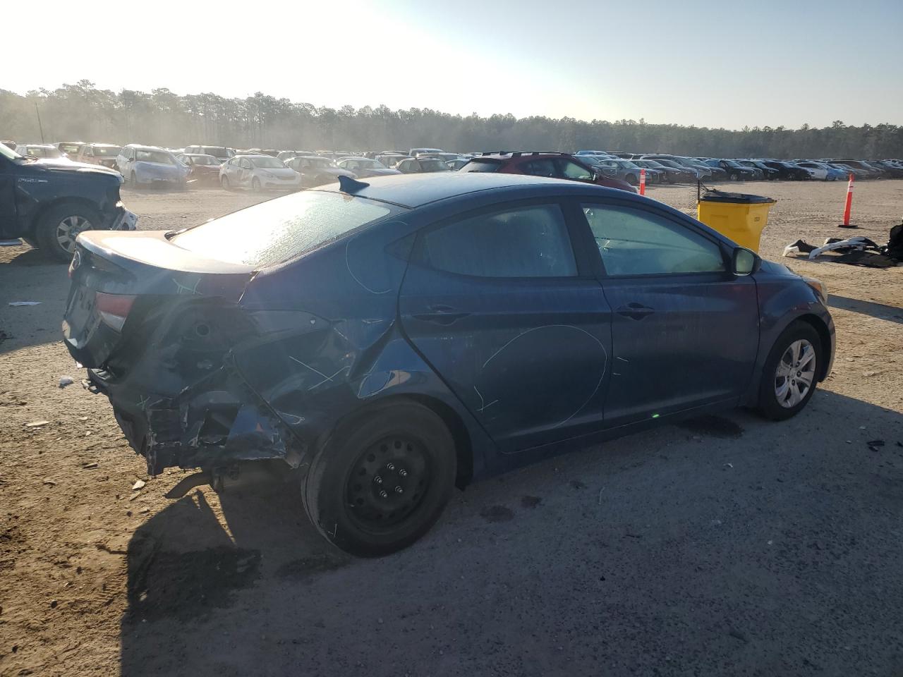 2016 Hyundai Elantra VIN KMHDH4AEXGU517929 Copart auction photo, rear end damage thumbnail 3