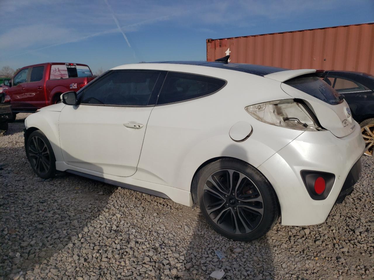 2016 Hyundai Veloster VIN KMHTC6AE2GU285560 Copart auction photo, front end damage thumbnail 2