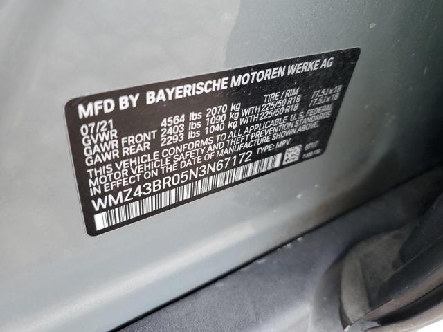 2022 MINI Cooper VIN WMZ43BR05N3N67172 Copart auction photo, water/flood / minor dent/scratches damage thumbnail 12