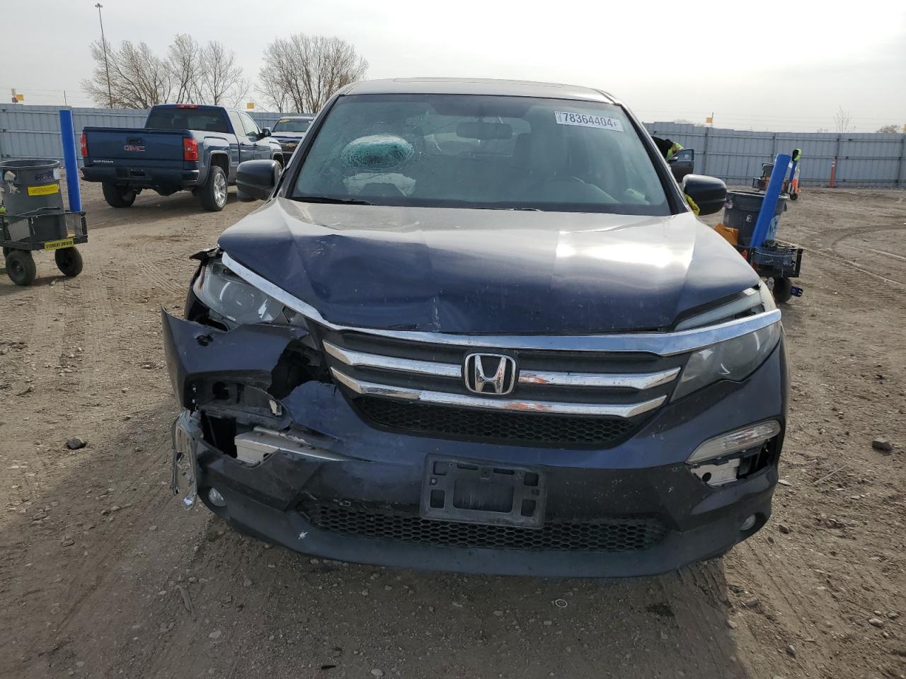 2018 Honda Pilot VIN 5FNYF6H57JB010323 Copart auction photo, front end damage thumbnail 5