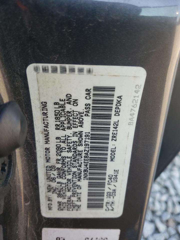 2010 Toyota Corolla VIN 1NXBU4EE8AZ197191 Copart auction photo, front end damage thumbnail 14