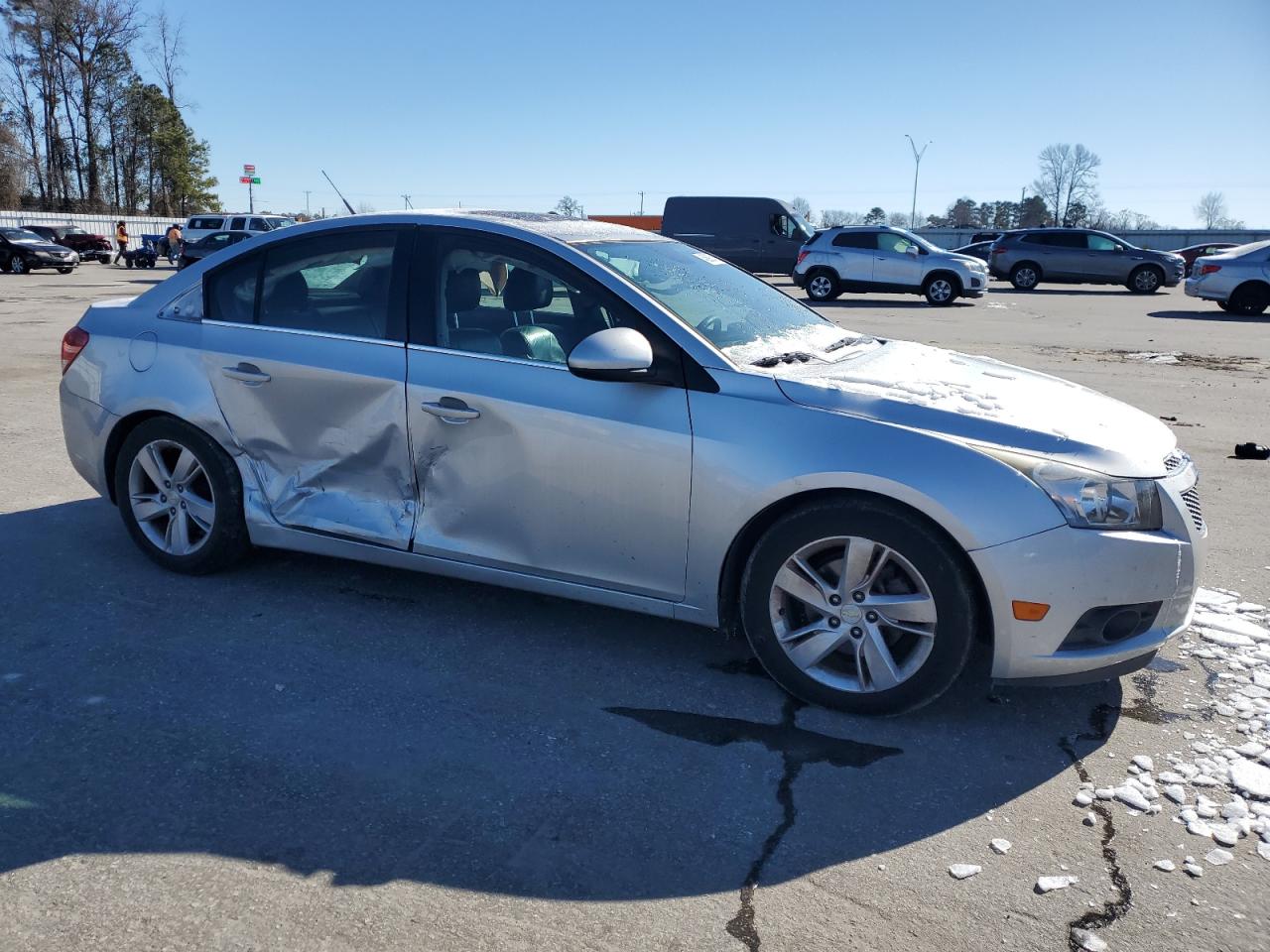 2014 Chevrolet Cruze VIN 1G1P75SZ1E7127382 Copart auction photo, side damage thumbnail 4