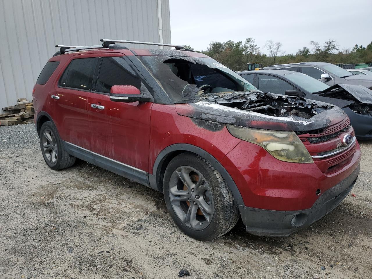 2014 Ford Explorer VIN 1FM5K7F8XEGA86076 Copart auction photo, burn damage thumbnail 4