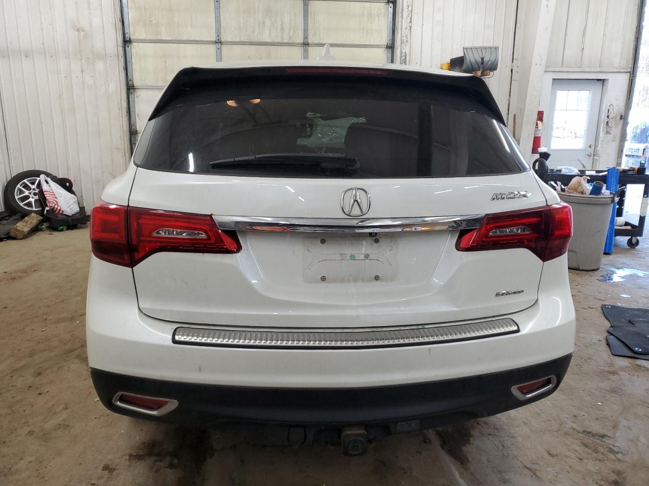 2016 Acura MDX VIN 5FRYD4H48GB019458 Copart auction photo, rollover damage thumbnail 6