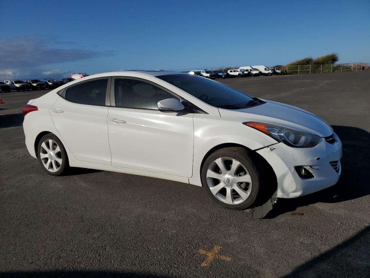2013 Hyundai Elantra VIN 5NPDH4AE7DH308478 Copart auction photo, side / rear end damage thumbnail 4