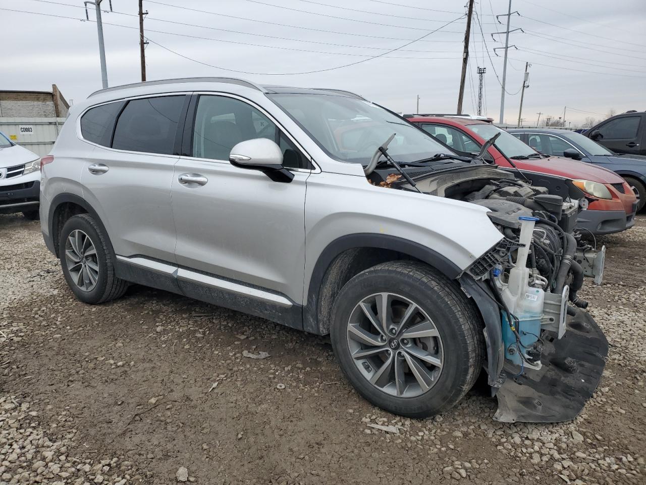2019 Hyundai Santa Fe VIN 5NMS53AD1KH039440 Copart auction photo, front end damage thumbnail 4