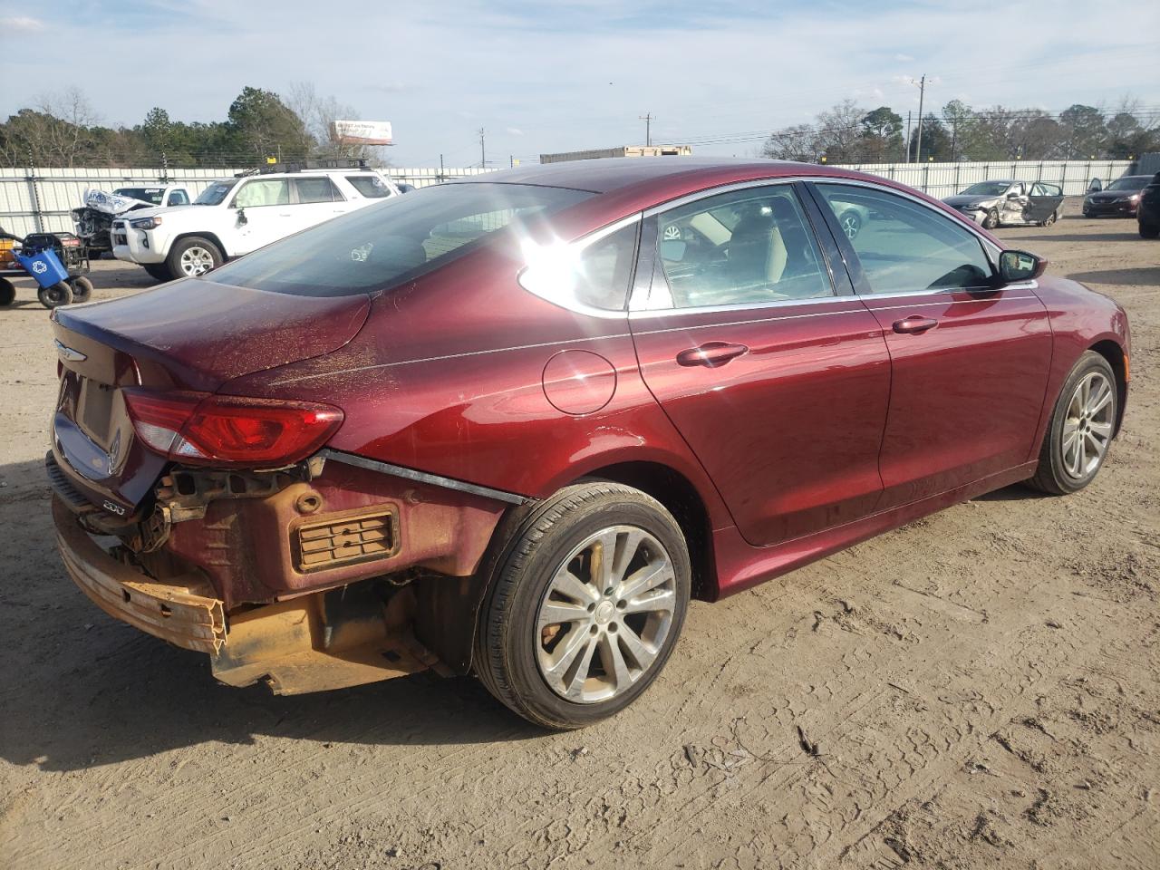 2016 Chrysler 200 VIN 1C3CCCAB1GN155356 Copart auction photo, rear end damage thumbnail 4