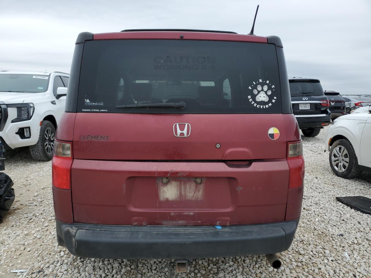 2008 Honda Element VIN 5J6YH28778L014961 Copart auction photo, front end / side damage thumbnail 6