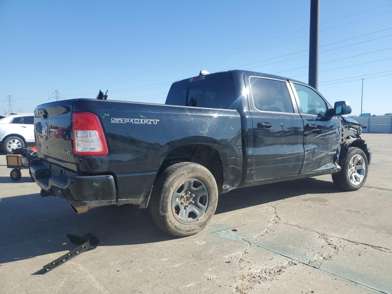 2020 RAM 1500 VIN 1C6SRFFT1LN240529 Copart auction photo, front end / side damage thumbnail 3