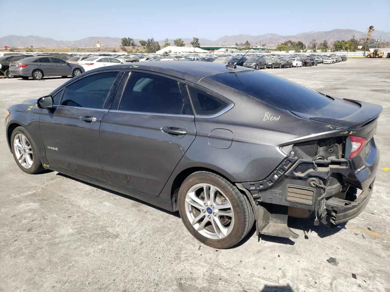 2016 Ford Fusion VIN 3FA6P0LU3GR357127 Copart auction photo, rear end damage thumbnail 2