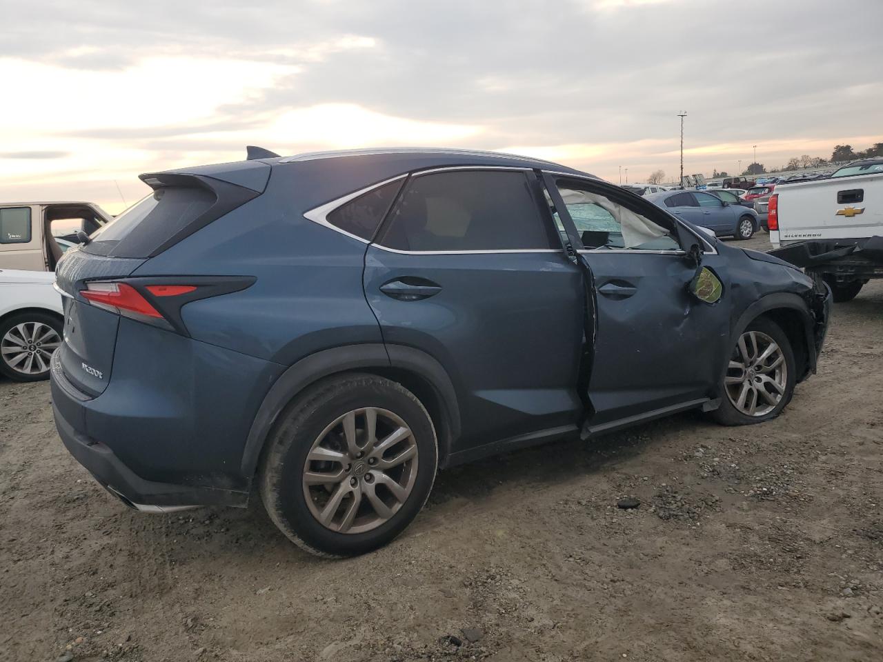2015 Lexus NX VIN JTJYARBZ5F2004233 Copart auction photo, rollover damage thumbnail 3