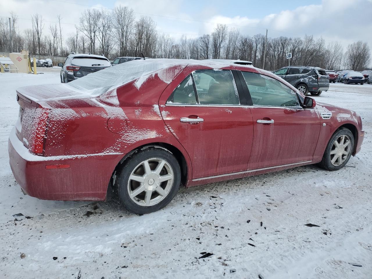 2008 Cadillac STS VIN 1G6DD67V580194811 Copart auction photo, side / minor dent/scratches damage thumbnail 3
