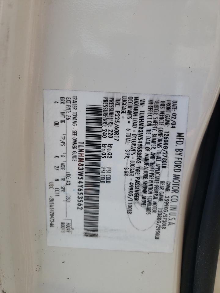 2004 Lincoln Town Car VIN 1LNHM83W54Y653562 Copart auction photo, all over damage thumbnail 13
